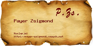 Payer Zsigmond névjegykártya
